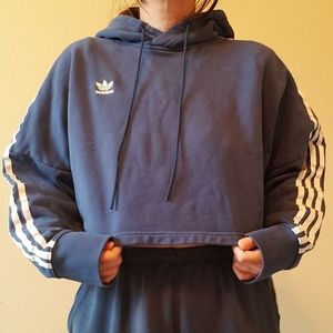 Adidas - Cropped Hoodie Blue